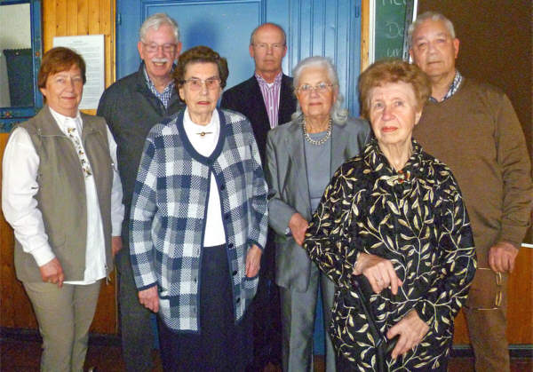 die Jubilare mit Martin Enderle und Udo Kock